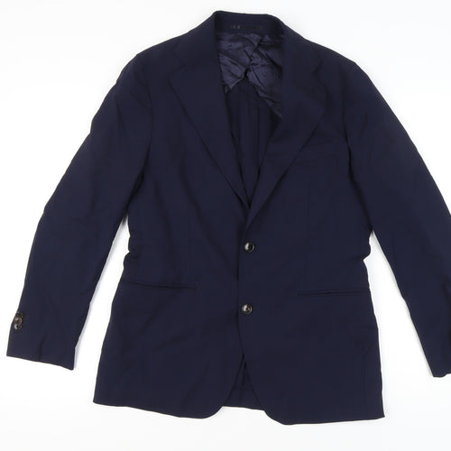 Sarto Mens Blue Wool Suit Jacket Medium Notch Lapel Two Button