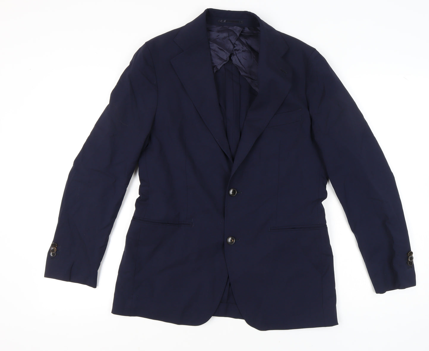 Sarto Mens Blue Wool Suit Jacket Medium Notch Lapel Two Button