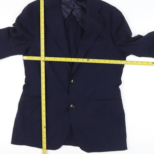 Sarto Mens Blue Wool Suit Jacket Medium Notch Lapel Two Button