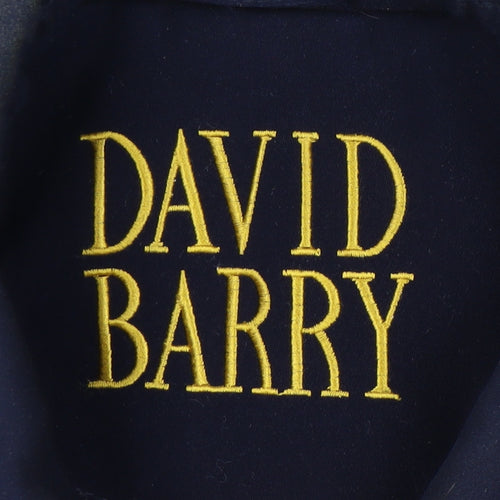 David Barry Womens Blue Size 12 Mid-Length Polyester Overcoat