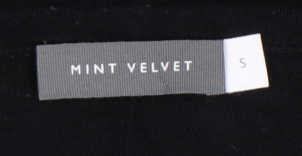 Mint Velvet Women’s Black Small Crew Neck Pullover Jumper