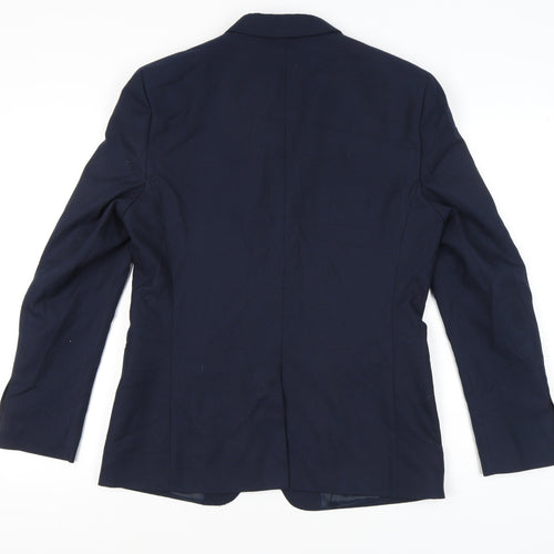 Topman Men's Blue Slim Fit Blazer Jacket 40R Notch Lapel