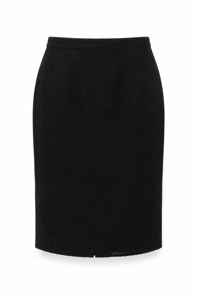 BHS Women’s Black Wool Blend Pencil Skirt Size 12 Knee Length