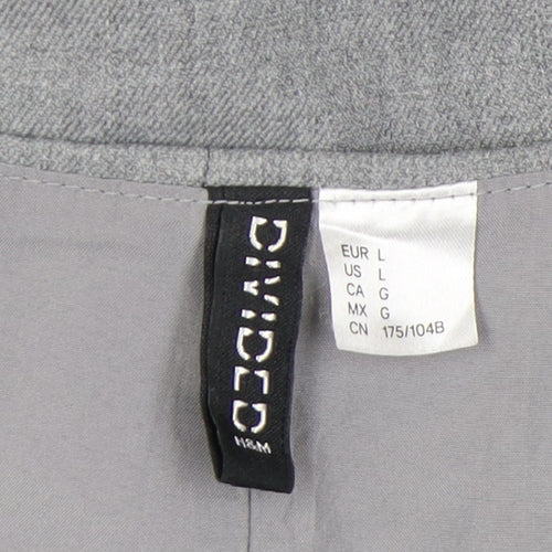 H&M Women Grey Suit Waistcoat L Regular Fit Sleeveless Formal