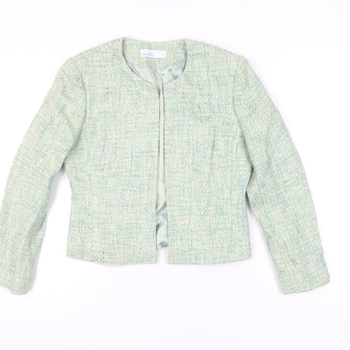 Minosa Petite Women’s Green Bouclé Suit Jacket Size 10 Workwear