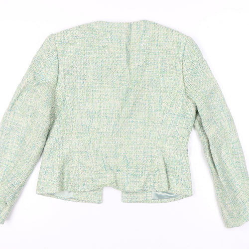 Minosa Petite Women’s Green Bouclé Suit Jacket Size 10 Workwear