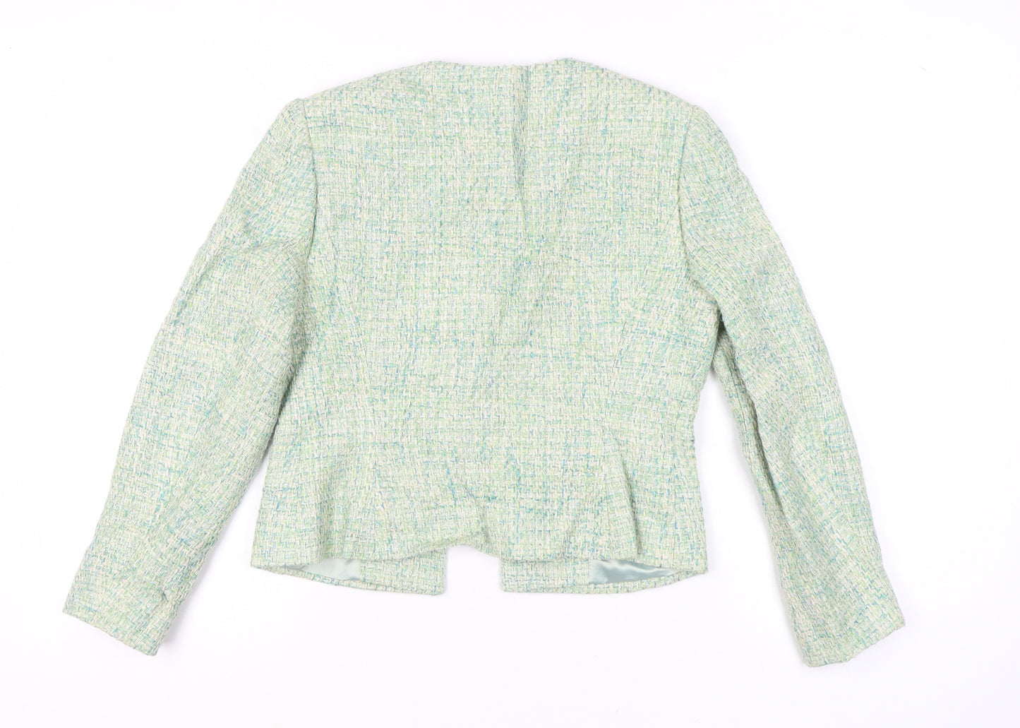 Minosa Petite Women’s Green Bouclé Suit Jacket Size 10 Workwear
