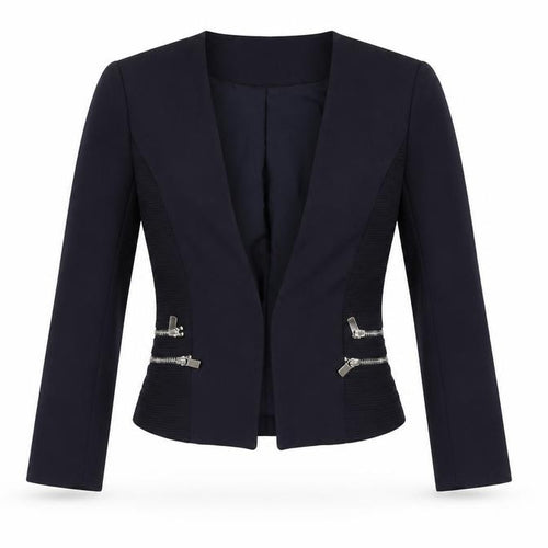 H&M Womens Black Slim Fit Blazer Jacket Size 4 Workwear Business