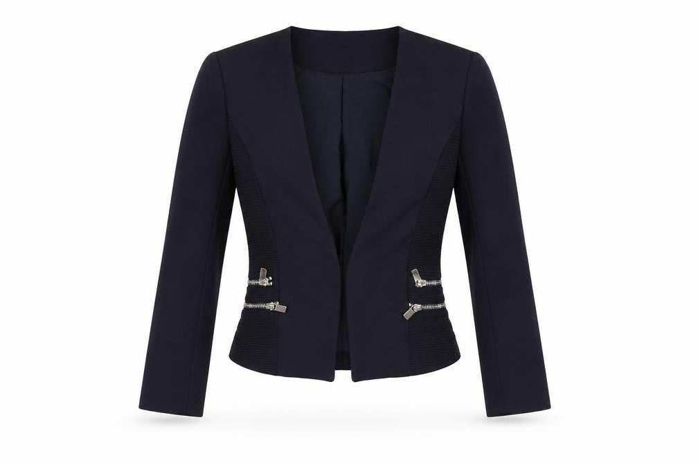 H&M Womens Black Slim Fit Blazer Jacket Size 4 Workwear Business