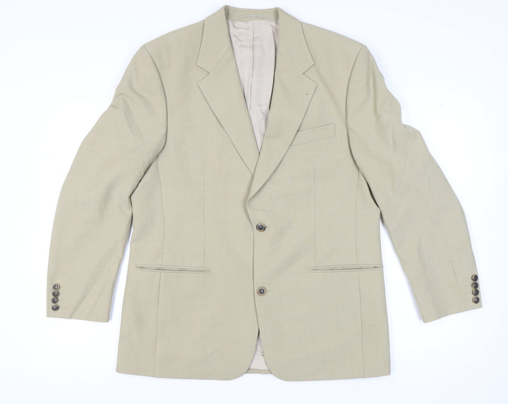 Tropicano Desch Men's Beige Wool Blend Blazer 42R Two Button