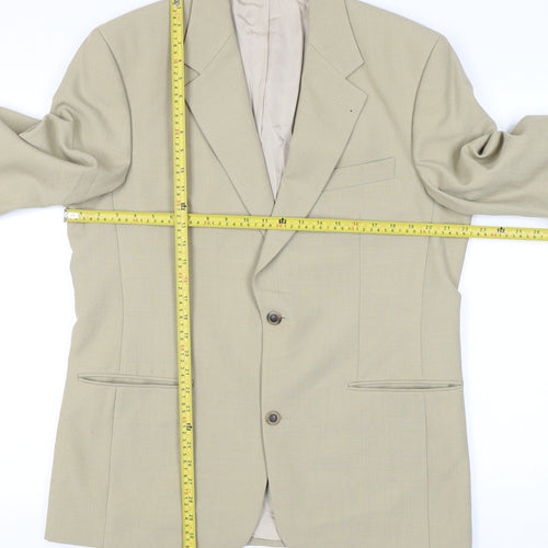 Tropicano Desch Men's Beige Wool Blend Blazer 42R Two Button