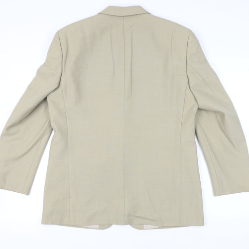 Tropicano Desch Men's Beige Wool Blend Blazer 42R Two Button