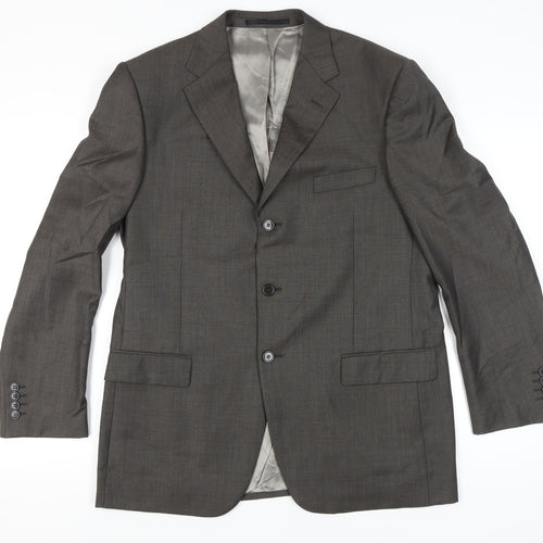Marks and Spencer Mens Brown Wool Blazer Jacket 42in Chest Medium