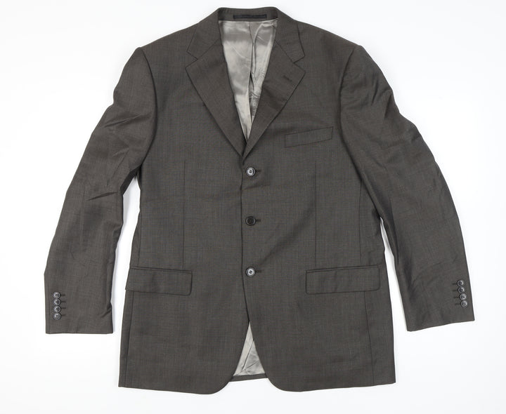 Marks and Spencer Mens Brown Wool Blazer Jacket 42in Chest Medium