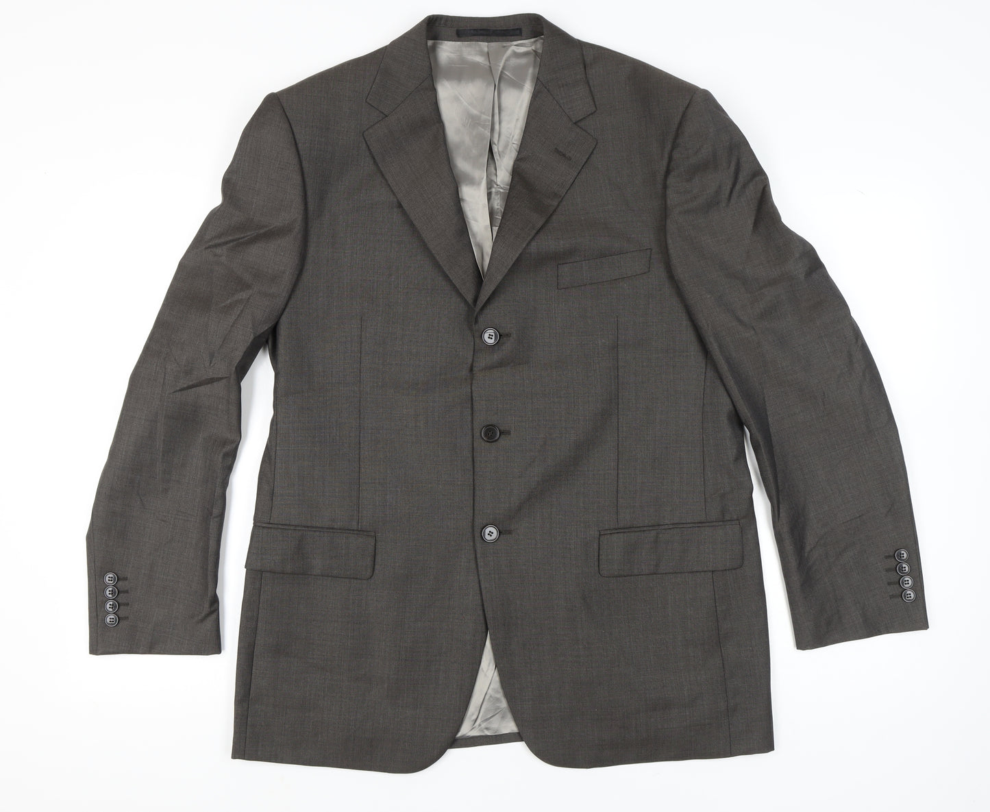 Marks and Spencer Mens Brown Wool Blazer Jacket 42in Chest Medium