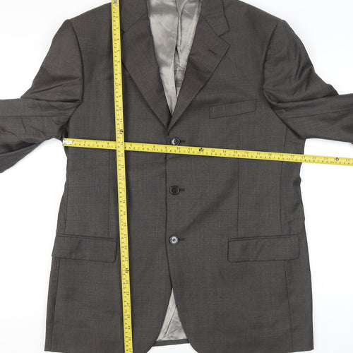 Marks and Spencer Mens Brown Wool Blazer Jacket 42in Chest Medium