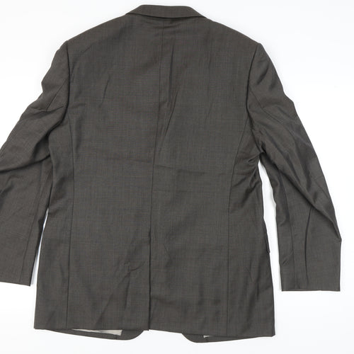 Marks and Spencer Mens Brown Wool Blazer Jacket 42in Chest Medium