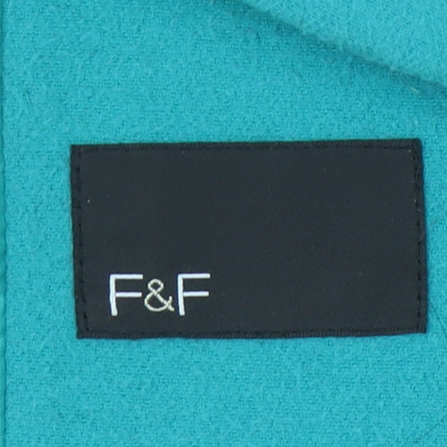 F&F Women’s Green Mid-Length Coat Size 10 Button Classic