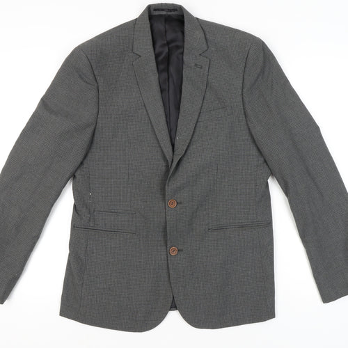 ASOS Men’s Grey Slim Fit Checked Blazer Jacket 40 Chest