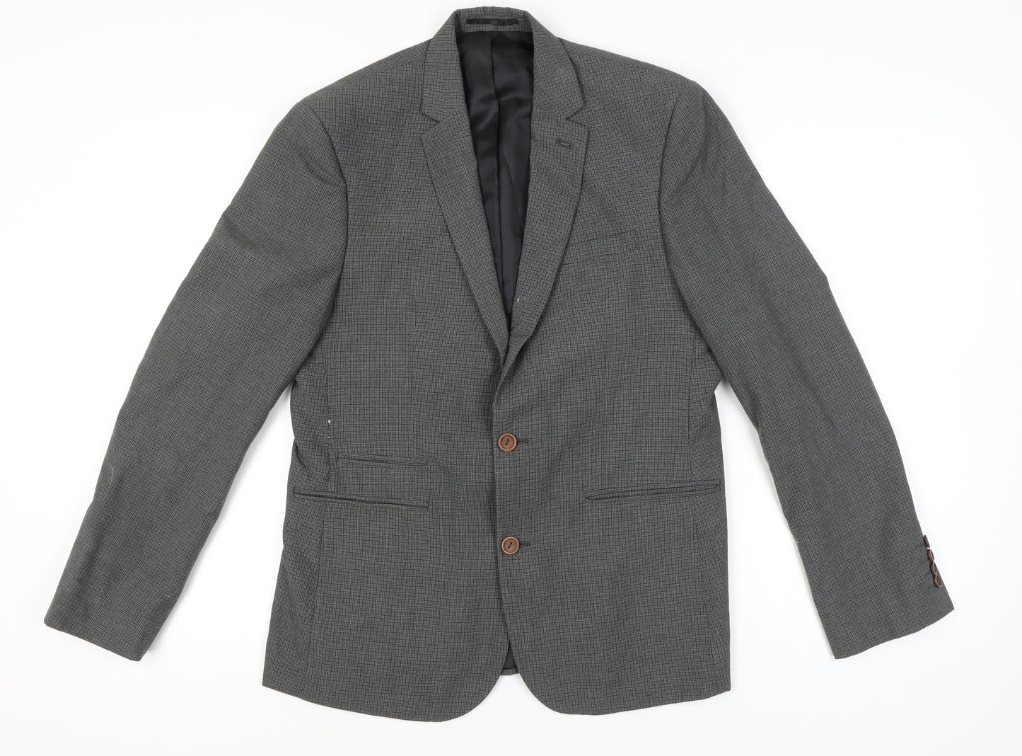 ASOS Men’s Grey Slim Fit Checked Blazer Jacket 40 Chest