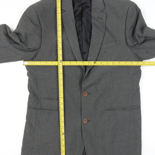 ASOS Men’s Grey Slim Fit Checked Blazer Jacket 40 Chest