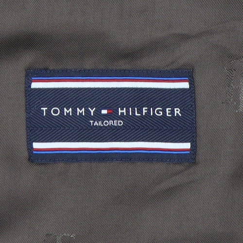 Tommy Hilfiger Men Beige Check Blazer Jacket Size 52 Regular Fit