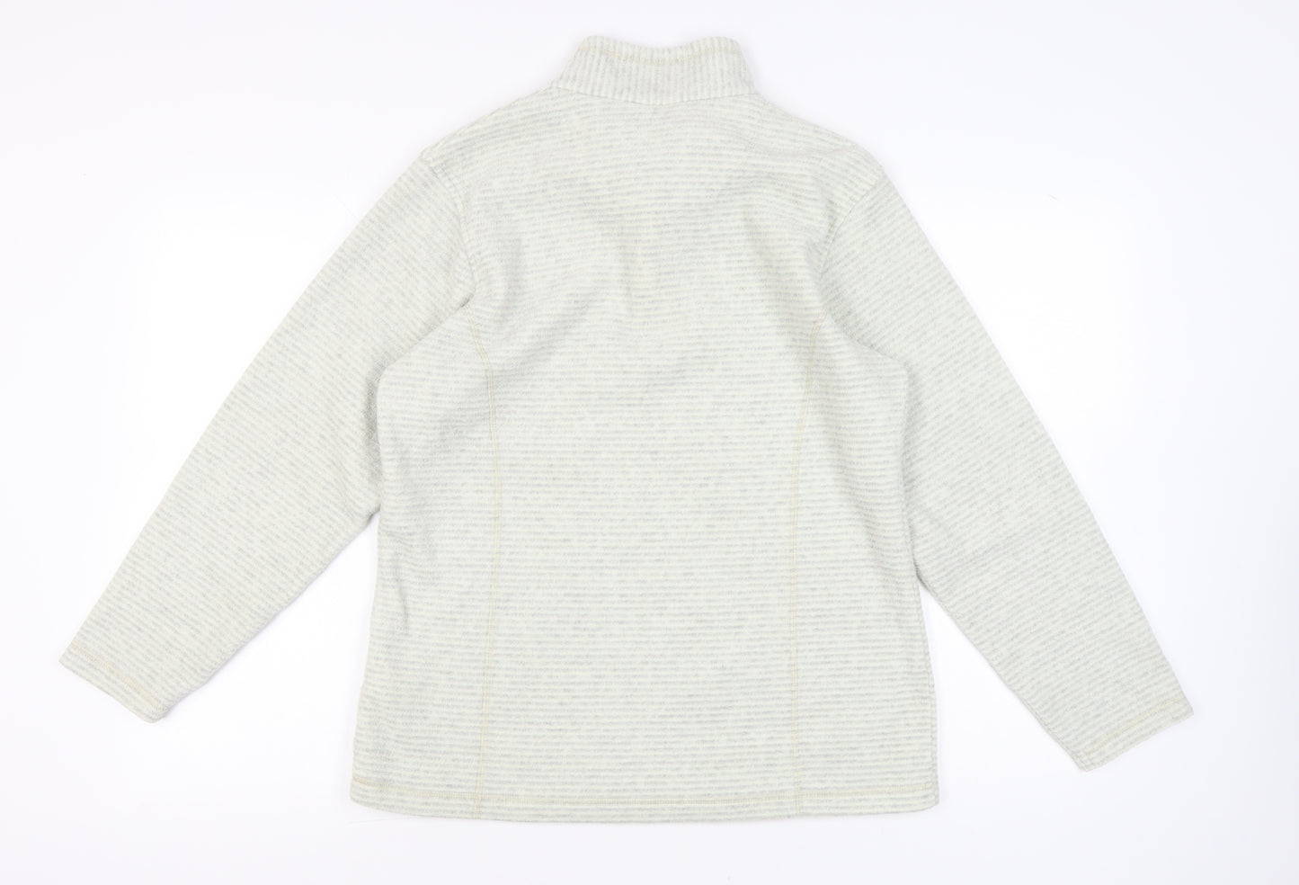 Regatta Women’s Beige Striped 1/4 Zip Fleece Sweatshirt UK 14