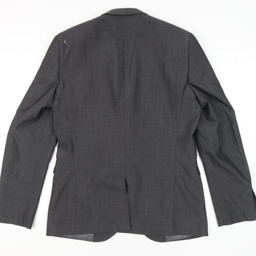 Next Men’s Grey 42L Blazer Jacket Wool Blend Formal