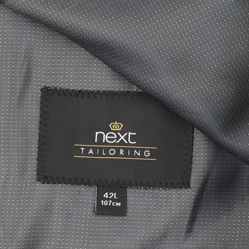 Next Men’s Grey 42L Blazer Jacket Wool Blend Formal