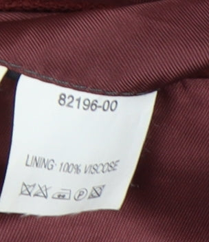 Douglas Men's Red Wool Blazer Jacket 50R Notch Lapel Classic Formal