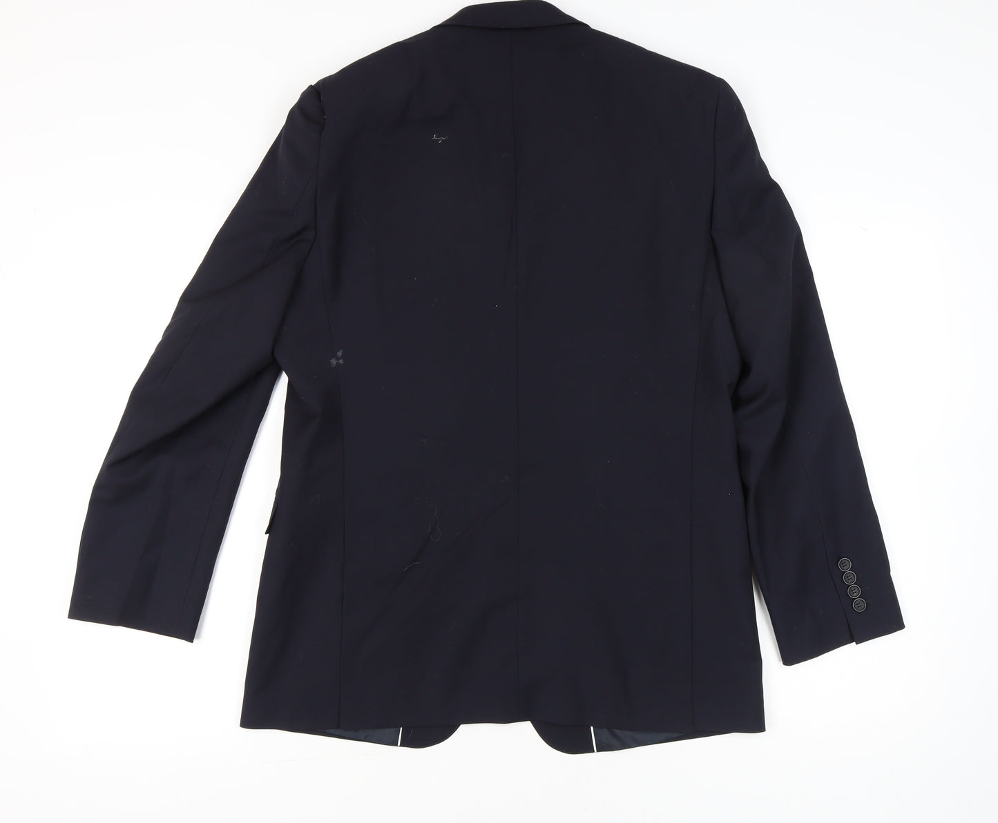 Moss 1851 Men's Blue 42R Tailored Fit Wool Blend Blazer Jacket