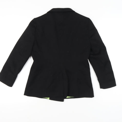 Denim Co Women Black Size 8 Double-Breasted Blazer Jacket