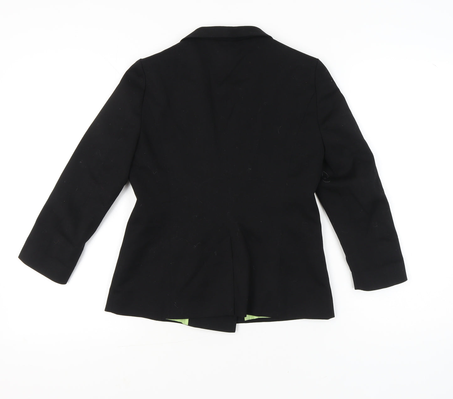 Denim Co Women Black Size 8 Double-Breasted Blazer Jacket