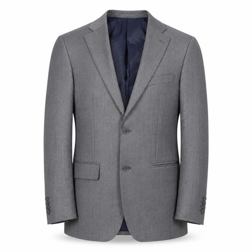 Greenwoods Men's Grey Wool Blend Blazer 38R Two-Button Classic Jacket