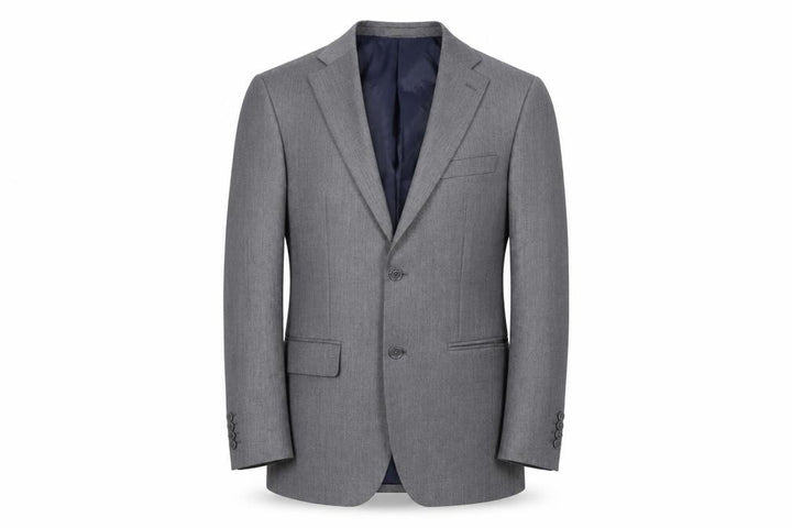 Greenwoods Men's Grey Wool Blend Blazer 38R Two-Button Classic Jacket
