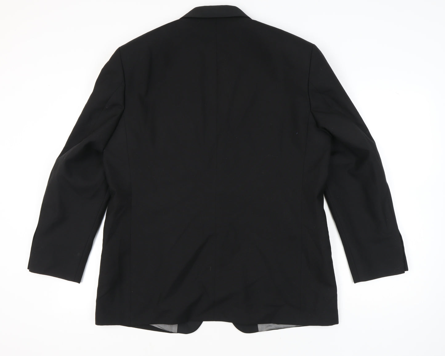 David Moss Men's Black Wool Blend Tuxedo Jacket Shawl Lapel Size 42 Regular