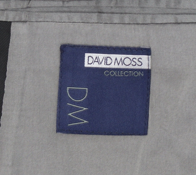 David Moss Men's Black Wool Blend Tuxedo Jacket Shawl Lapel Size 42 Regular
