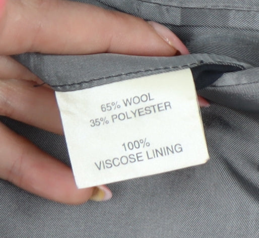 David Moss Men's Black Wool Blend Tuxedo Jacket Shawl Lapel Size 42 Regular