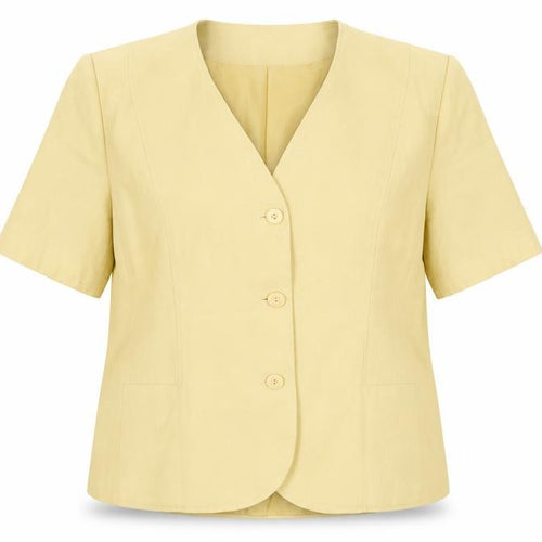 Eastex Womens Yellow Viscose Blend Suit Jacket Size 16 Short Sleeve