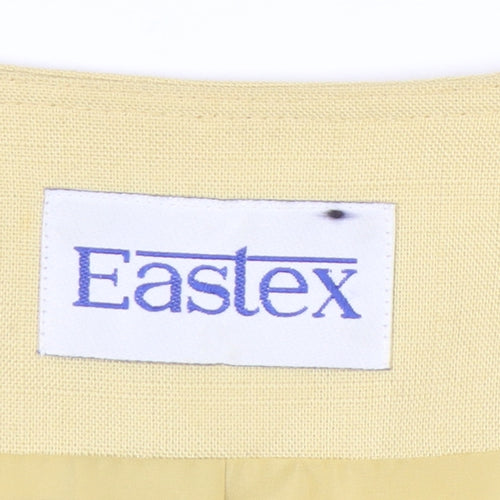 Eastex Womens Yellow Viscose Blend Suit Jacket Size 16 Short Sleeve