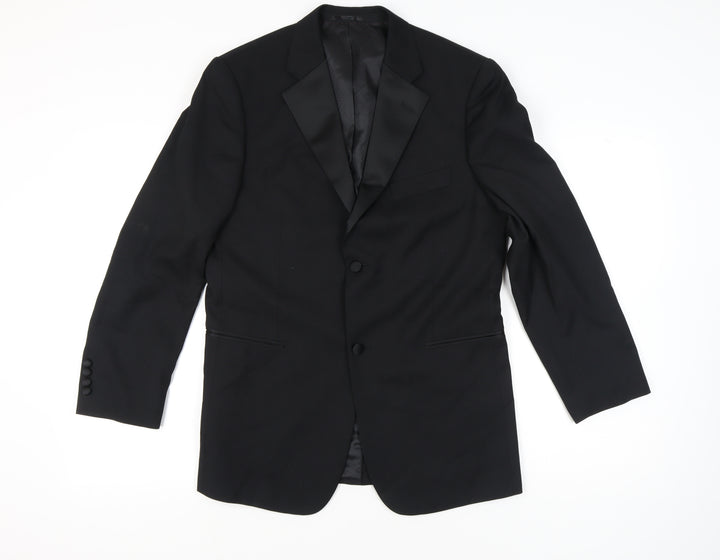 Taylor & Wright Men's Black 38R Shawl Lapel Suit Jacket