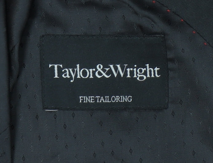 Taylor & Wright Men's Black 38R Shawl Lapel Suit Jacket