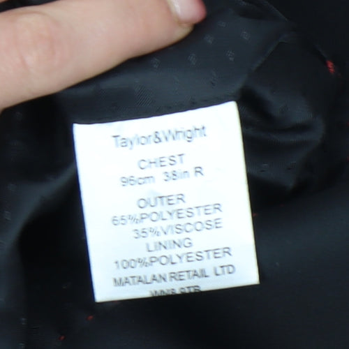 Taylor & Wright Men's Black 38R Shawl Lapel Suit Jacket