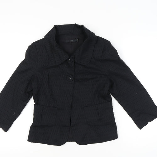 Fransa Women’s Black Size 10 Suit Jacket Two-Button Workwear
