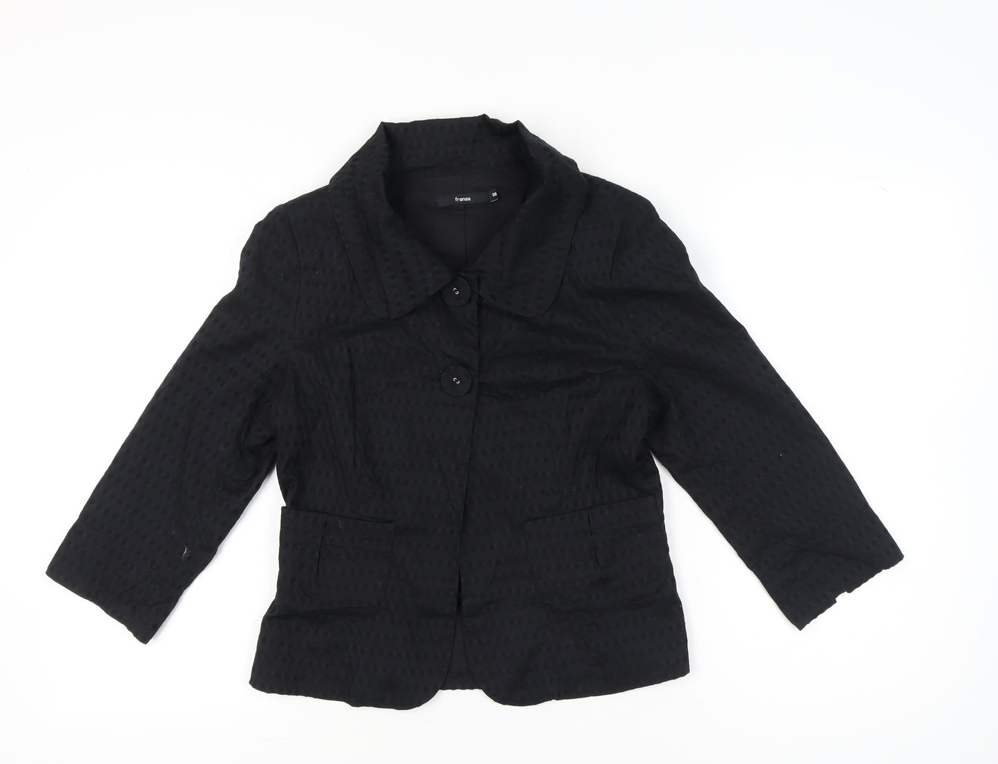 Fransa Women’s Black Size 10 Suit Jacket Two-Button Workwear