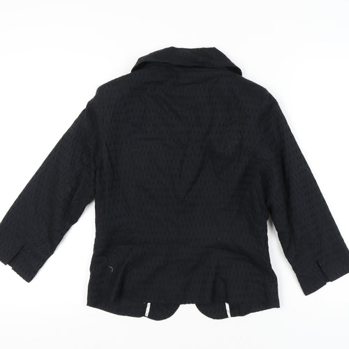 Fransa Women’s Black Size 10 Suit Jacket Two-Button Workwear
