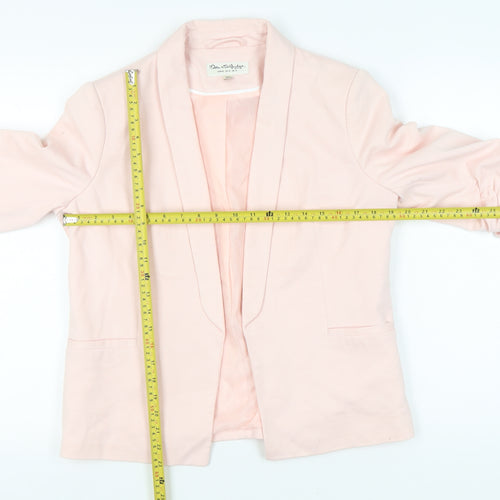 Miss Selfridge Women’s Pink Blazer UK 14 Shawl Lapel 3/4 Sleeve
