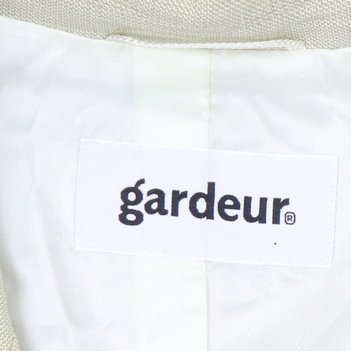 Gardeur Womens Beige Wool Suit Jacket Size 20 Regular Notch Lapel