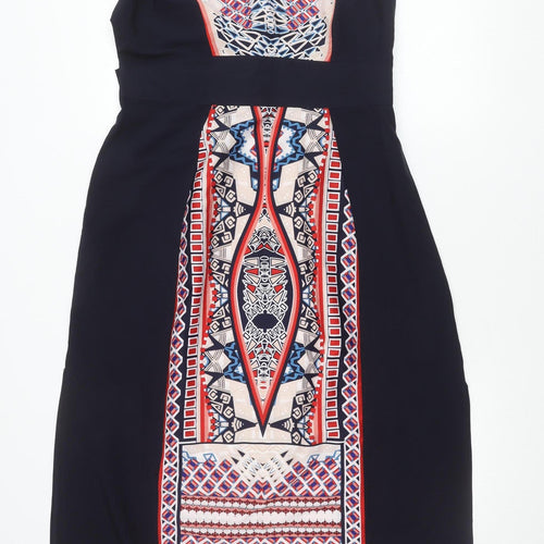 Dorothy Perkins Womens Multicoloured Size 16 Sheath Knee Length Dress
