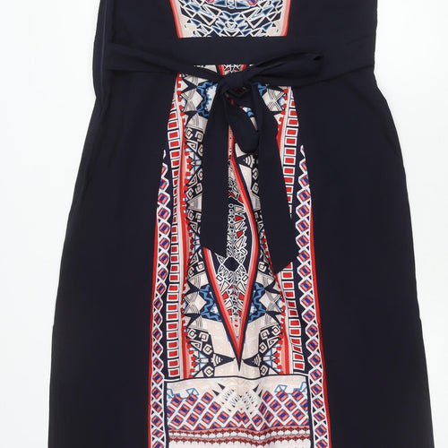 Dorothy Perkins Womens Multicoloured Size 16 Sheath Knee Length Dress